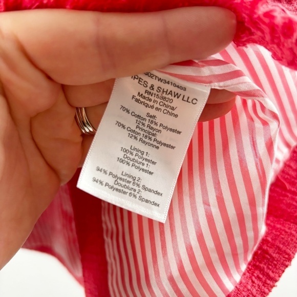 Veronica Beard Nayeli Double Breasted Dickey Jacket Blazer Red Size 2 - Picture 6 of 7